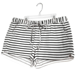 J Crew Striped Navy Blue and Cream Shorts Size S